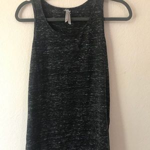 Black and white speckled tank
